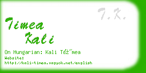 timea kali business card